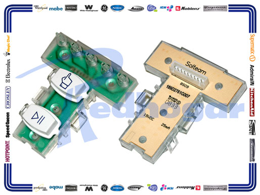 TARJETA BOTONES LEDS PLANO,BCO,SEMIOVALADO SUST. 189D2761G001