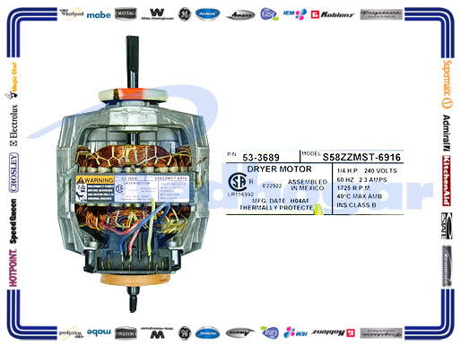 MOTOR MAYTAG CON PLUG Y POLEA CON ROSCA