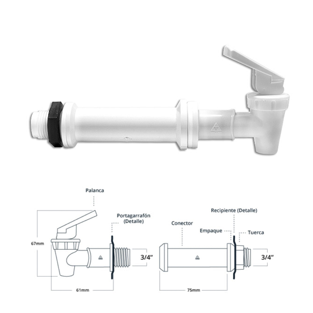 KIT LLAVE BLANCA 3/4  KT-2