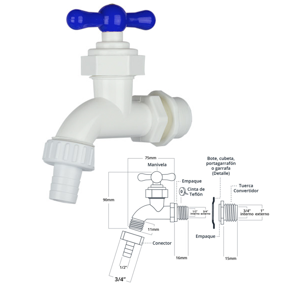 LLAVE MULTIUSOS DE 1/2 A 3/4