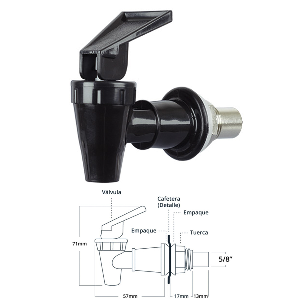 LLAVE INSERTO METAL 5/8 AFC-3