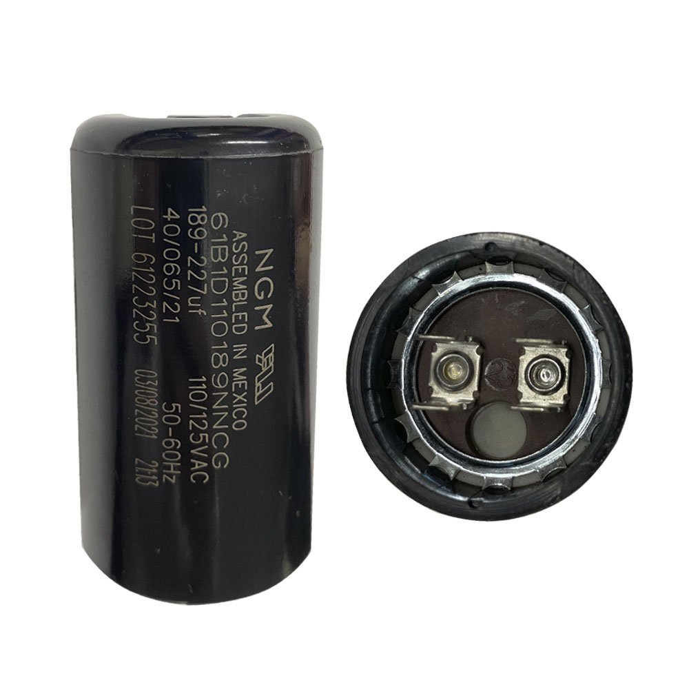 CAPACITOR 189-227 mf ARRANQUE 1/3 HP CORTO NGM189C