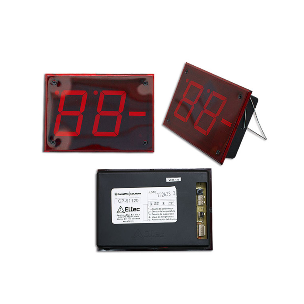 CONTROL TEMPERATURA DISPLAY ROJO SD METAL FRIO