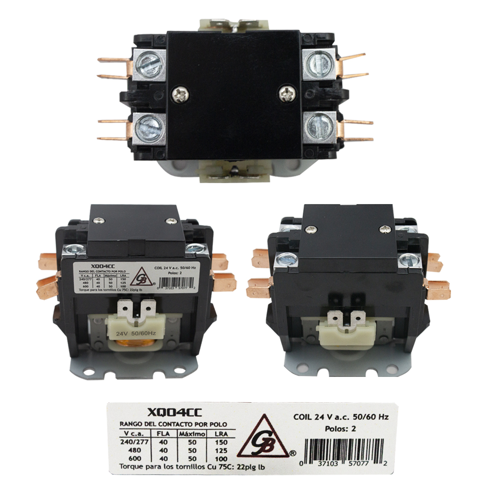 CONTACTOR 2 POLOS 40A-24V APAC